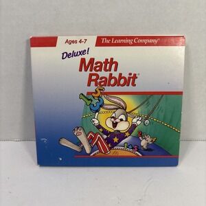 Deluxe! Math Rabbit PC CD‑ROM 1997 Ages 4‑7 Educational Game - The Learning Comp